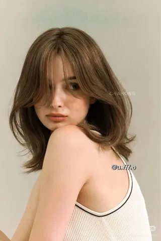 セミロング カラー 表参道/髪質改善・ 透明感 colorのヘアスタイル