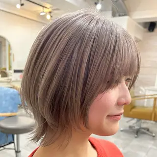 ショート カラー 顔まわりカット/ボブ /🧁とーこ🧁のヘアスタイル