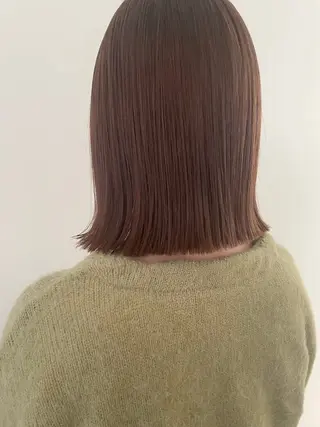 カラー 🫒🫒ブリーチなし 艶カラー🫒ヤマシロのヘアスタイル