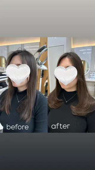 ロング oto🎀×美髪× シースルー前髪🤍のヘアスタイル