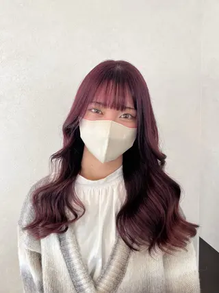 カラー nehus nagaoka所属・🖤複雑履歴ブリーチ Mizuki 🖤のヘアスタイル