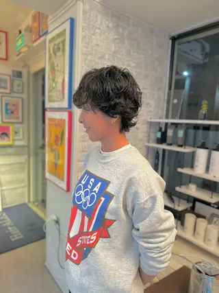 ショート カラー パーマ ヘアアレンジ ウルフレイヤー エクステ/kokiのヘアスタイル