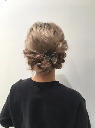 ロング カラー ヘアアレンジ たなか ちあきのヘアスタイル