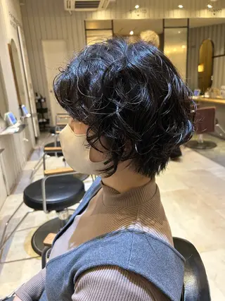 ショート パーマ 縮毛矯正✨／ ショート／meguのヘアスタイル