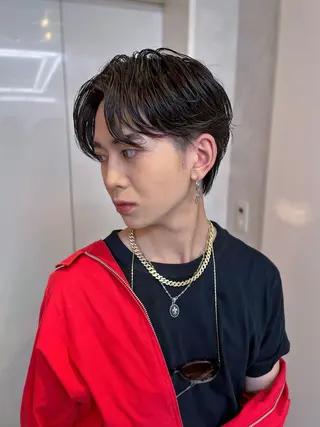 ショート パーマ メンズ k.e.y銀座店所属・安藤幹人 メンズカット/パーマのヘアスタイル