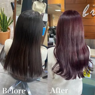 ロング カラー ヘアアレンジ HAIRSALONLOOP所属・川上 麻梨阿のヘアスタイル