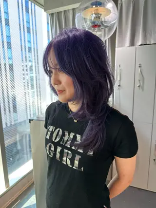 セミロング カラー naito/ ハイトーン/レイヤーのヘアスタイル