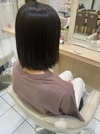 ショート カラー 🫐暗髪ツヤカラー/ モテ髪/小林🫐のヘアスタイル