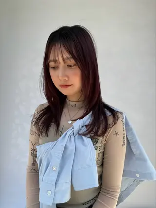 ロング 暖色カラー🍇 sachi🤍のヘアスタイル