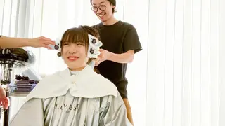 ロング パーマ 杉崎 秀弥のヘアスタイル