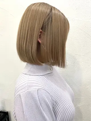 ショート カラー 韓国/ハイトーン/ ボブ🎀MIKU🎀のヘアスタイル