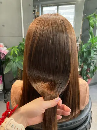 セミロング 髪質改善☺︎縮毛矯正 ふじい まりんのヘアスタイル