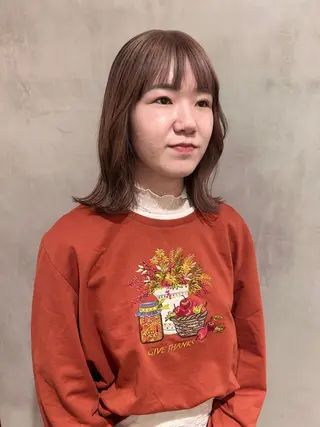 ミディアム カラー オタク特化🎀 顔まわり🎀ゆうなのヘアスタイル