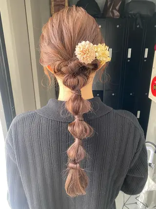カラー ヘアアレンジ 田代 佳穂のヘアスタイル
