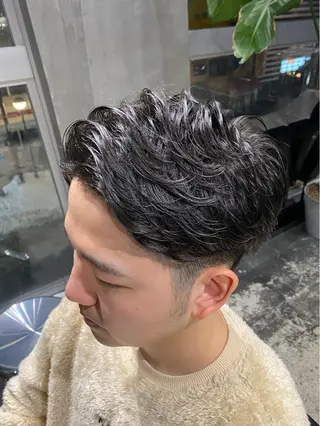 ショート パーマ メンズ Agu hair lore沼館店所属・八戸パーマ/メンズパ ーマ/シンゴ。のヘアスタイル