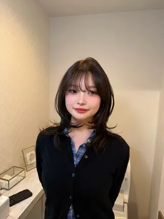 ロング 新宿/ハイトーン 韓国風/Narukaのヘアスタイル