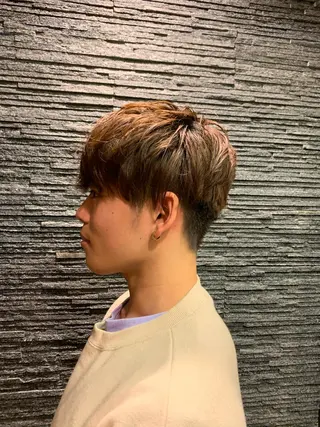 ミディアム パーマ ヘアアレンジ メンズ カット無料 今野卓杜のヘアスタイル