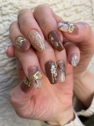 ロング カラー ヘアアレンジ キッズ ネイル マツエク・マツパ アイブロウ 福田 加奈のネイルデザイン