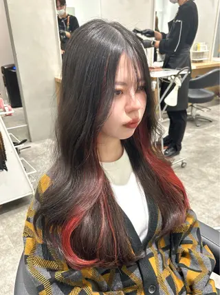 ロング カラー Lien by kiitos所属・韓国ヘア×レイヤー カット/上田丈也のヘアスタイル