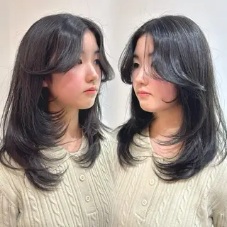 ミディアム 森 隆秀/韓国ヘアのヘアスタイル