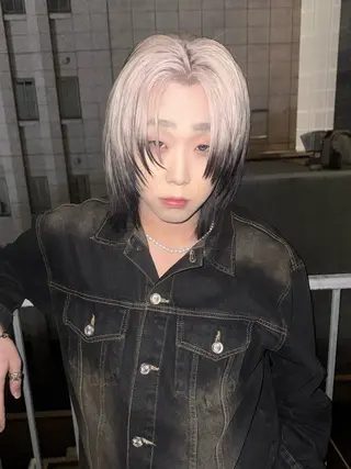 ショート カラー メンズ ハイトーン/名古屋 Hinakiのヘアスタイル