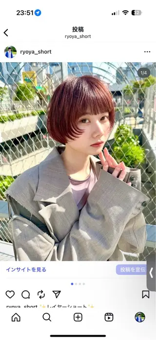 ショート 骨格診断で絶対可愛い ✨丸みショート✨凌弥のヘアスタイル