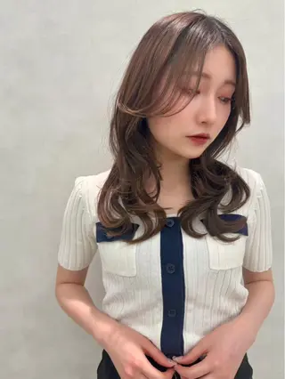 ロング カラー ヘアアレンジ ✨韓国レイヤー/ 透明感カラー✨冨永剛のヘアスタイル