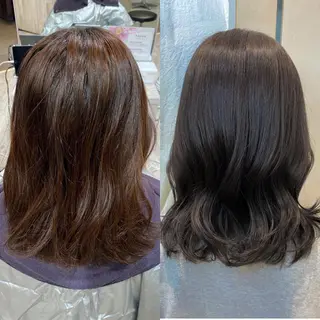 ミディアム カラー 透明感🫧 佐藤歩夢のヘアスタイル