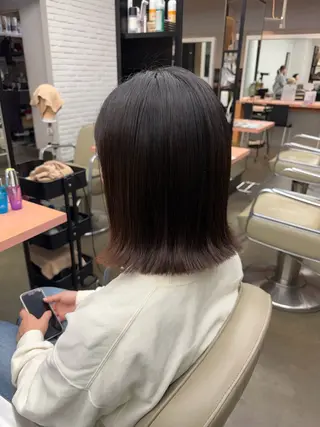 ショート ヘアアレンジ DIFINOaoyama所属・🎧ayaka/ボブ /透明感カラー🩵のヘアスタイル