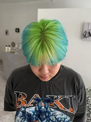 カラー メンズ ate.心斎橋 RYUKAのヘアスタイル