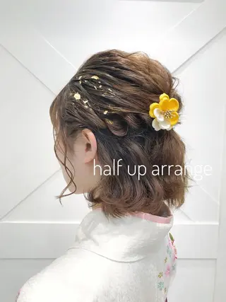 ミディアム ヘアアレンジ oggi +KENJE所属・大平 美沙のヘアスタイル