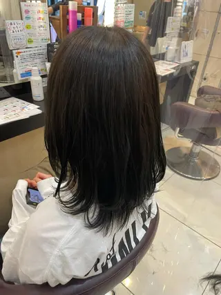 ミディアム カラー ヘアアレンジ リリー /Men's/パーマのヘアスタイル