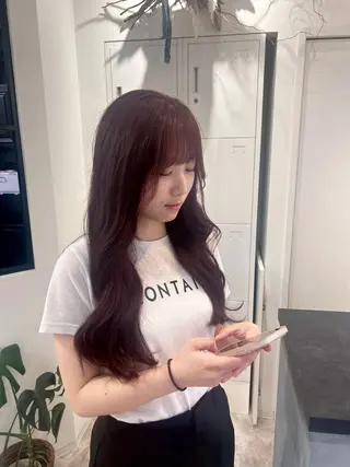 ロング 平山 千紗のヘアスタイル