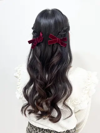 ロング ヘアアレンジ ヘアセットサロン /上坪愛美のヘアスタイル