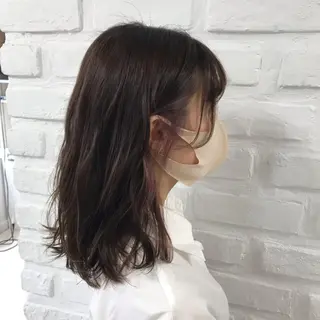 セミロング カラー 【暖色カラー特化】 中山由梨のヘアスタイル