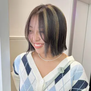 セミロング カラー 🥃ベージュ/ ボブ🥃Yujiroのヘアスタイル