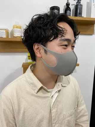 ショート パーマ メンズ 表参道メンズカット hikariのヘアスタイル