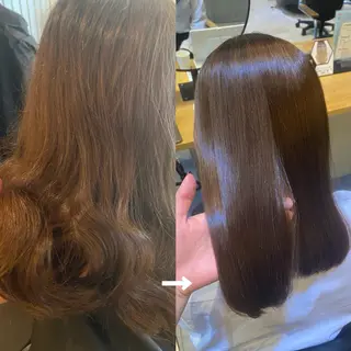 ミディアム 髪質改善＆トリートメント over hair所沢店所属・韓国風/レイヤー/ 𝑵𝒂𝒏𝒂🩶のヘアスタイル