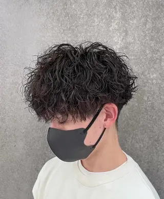 パーマ メンズ 水口 碧斗のヘアスタイル