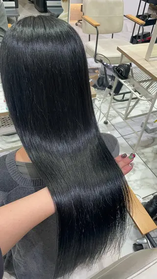 ロング カラー 透明感カラー/ 縮毛矯正/ユイ☆彡のヘアスタイル