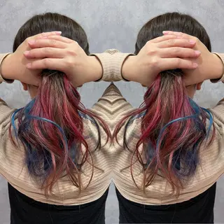 セミロング StellA所属・アートディレクター ワダヒサノリのヘアスタイル