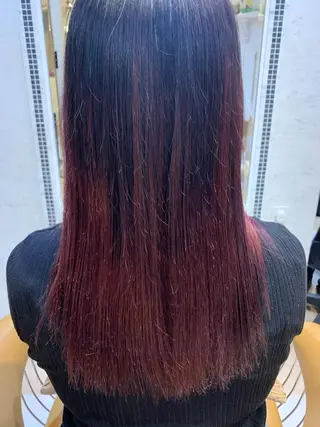 ミディアム カラー 川井麻由🎀アイドル 量産🎀ピンクカラーのヘアスタイル