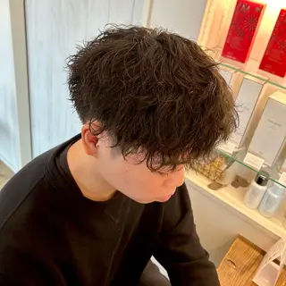 パーマ カイト/メンズパーマ /艶カラーのヘアスタイル