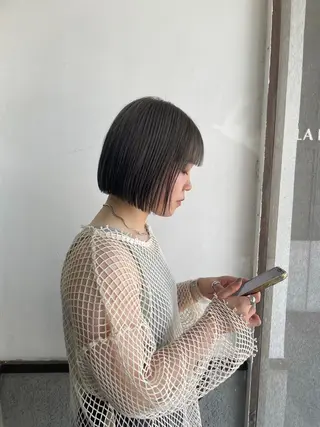 ミディアム 稲垣 熙のヘアスタイル