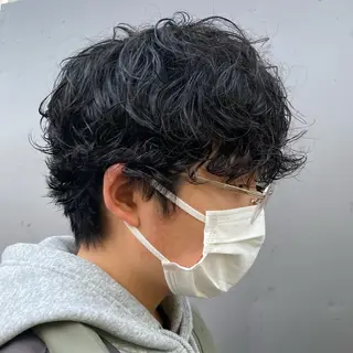 ショート パーマ ウルフレイヤー エクステ/kokiのヘアスタイル