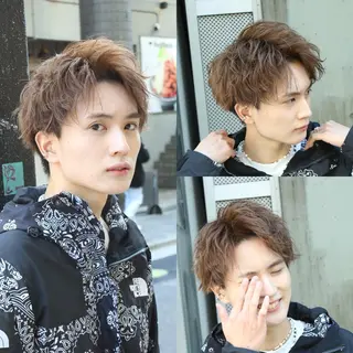 ショート カラー パーマ ヘアアレンジ メンズ 【メンズヘアの匠】 タニ　心斎橋　アメ村のヘアスタイル