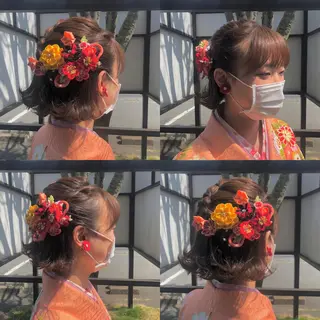 ミディアム ヘアアレンジ 堀口 彩佳のヘアスタイル