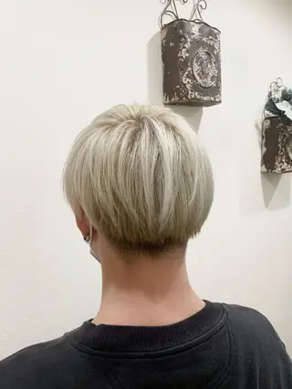 ショート カラー 透明感/ 美髪矯正/田中恭のヘアスタイル