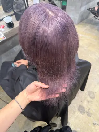 カラー ルシ🌈/ハイトーン /デザイン/縮毛矯正のヘアスタイル