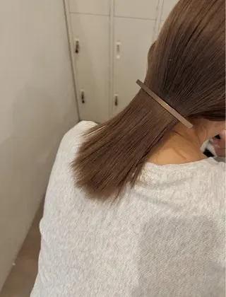 セミロング カラー ショート・ボブパーマ 指名No.1かけるのヘアスタイル